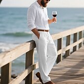 economico T-shirt set da uomo-Per uomo Set di biancheria Completi T-shirt Completi camicia e pantaloni Outfit 2 pezzi Manica Lunga Bavero Primavera Autunno Semplice Moda Casual 2 Pezzi Vacanza Abbigliamento quotidiano Uscire Nero