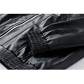 billiga Skinnimiterad jacka-Herr Imitationsläderjacka Motorcykeljacka Utomhus Ledigt Vindtät jacka Blixtlås i fullängd Höst Vinter Ensfärgat Punk Aktiv Tröjkrage Normal Svart Brun Jacka