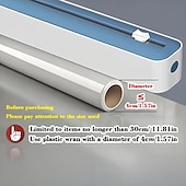 economico Utensili e gadget da cucina-1 taglierina per imballaggi in plastica a doppia funzione – sigillante da cucina multiuso per plastica, alluminio, carta da forno e carta oleata – riutilizzabile e resistente, nero &amp;design bianco