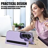 お買い得  サムスン用ケース-電話 ケース 用途 サムスンのギャラクシー Zフォールド7 Zフォールド6 Z Fold 5 Z Fold 4 バックカバー キックスタンド カード挿入口 リングバックル レトロ風 TPU PUレザー