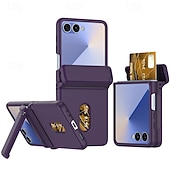 Χαμηλού Κόστους Samsung Θήκη-τηλέφωνο tok Για Samsung Galaxy Z Flip 7 Z Flip 6 Πίσω Κάλυμμα με βάση στήριξης Υποδοχή κάρτας Ανθεκτική σε πτώσεις PC