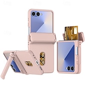 Χαμηλού Κόστους Samsung Θήκη-τηλέφωνο tok Για Samsung Galaxy Z Flip 7 Z Flip 6 Πίσω Κάλυμμα με βάση στήριξης Υποδοχή κάρτας Ανθεκτική σε πτώσεις PC