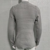preiswerte Herrenpullover-Herren Pullover Strickpullover Gerippt Stricken Normale Oberteile Gestrickt Einfach Rundhalsausschnitt Mode Basic Urlaub Alltagskleidung Bekleidung Herbst Winter Schwarz Grau S M L