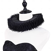 abordables Accesorios y más-Rococó Victoriano Renacimiento Cuello con volantes isabelino Noble Aristócrata Disfraz Unisexo Víspera de Todos los Santos Carnaval Rendimiento LARP Feria Ren Adultos Cuello Todas las Temporadas