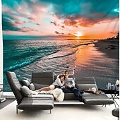 Недорогие Настенные гобелены-гобелен Одеяло Гобелены 森林 3D Спальня Гостиная Общежитие Украшения Стена Дверь Фон