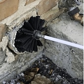 economico Prodotti per la pulizia-spazzola per la pulizia interna dei tubi, manico lungo, spazzola per camino con setole in nylon, pulitore per tubi rotondi per condotti, tubi di scarico, pulizia interna dei detriti, strumento per la