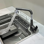 abordables Robinets de cuisine-Robinet de cuisine - Poignée unique à un trou Électroplaqué / Finitions peintes Extractible / Rétractable / Bec Standard Ensemble central Moderne Contemporain Kitchen Taps