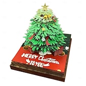 economico Calendario dell&amp;#39;Avvento-Blocco note 3D, calendario di Natale 2026, calendario 3D, calendario creativo da scrivania con luce, creativo, intaglio di carta da strappare, orologio, calendario per regali di Natale, regali di