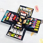 ieftine Ambalaj cadou-Set cutie cadou surpriză de Crăciun cu capace, kit de ambalare cadou cu mai multe compartimente DIY pentru zile de naștere, Ziua Îndrăgostiților, Crăciun, cereri în căsătorie și ocazii speciale,