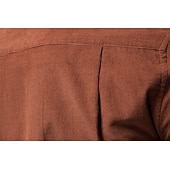 economico Camicie Elite da Uomo-Per uomo Camicia Blu marino scuro Marrone Verde militare Manica Lunga Semplice Colletto a Camicia Scuola Formale Bottoni Abbigliamento Elegante Vintage Cool Quotidiano