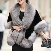 baratos Xales &amp; Envolvimentos-Elegante Loucos anos 20 Anos 20 Xale de Pele Falso O Grande Gatsby charleston Fantasia Mulheres Dia dos namorados Baile de Máscaras Festa Casamento Convidado do casamento Adulto Xale Outono &amp; inverno