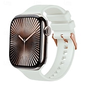 Недорогие Ремешки для часов Apple-Спортивный ремешок, совместимый с Apple Watch, 38 мм, 40 мм, 41 мм, прочная металлическая застежка, регулируемый силиконовый ремешок, сменный ремешок для iwatch ultra 2 серии 9, 8, 7, se, 6, 5, 4, 3,