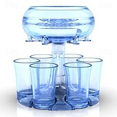 cheap Kitchen Utensils &amp; Gadgets-6 Shot Glass Dispenser and Holder Acrylic Liquor Dispenser Set with Cup Rack Durable Anti Drop Six Cup Pourer Perfect Bar Accessory Whiskey Vodka Drinkware Gift Set
