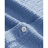 economico camicia da uomo con bottoni-Per uomo Camicia Camicia Estiva Camicia casual Camicia da Spiaggia Camicia con Bottoni Marrone Scuro Nero Bianco Verde chiaro Rosa Manica Corta Semplice Bavero Vacanza Camicia hawaiana Abbigliamento