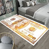 abordables Tapis et carpettes-tapis créatif en forme de dollar, tapis de sol au design monétaire pour la cuisine, la chambre, la table de chevet, l'entrée et la décoration de la maison