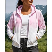 preiswerte Wasserdichte Jacken-Damen Windjacke Softshelljacke Wanderjacke Außen Wasserdicht Winddicht Wanderoutfits Wanderbekleidung Frühling Herbst Oberteil Camping / Wandern / Höhlenforschung Laufen Farbverlauf Rosa Blau Leicht
