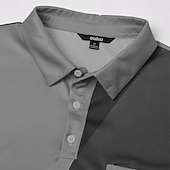 baratos Polo havaiano masculino-Homens Abstrato Linha Pólo Manga Curta Camisas polo Camisas de colarinho Casual Recorrer Ao ar livre Roupa Esportiva Roupa Diária Bolsos Impressão 3D Botões Verão Castanho Escuro Cinzento