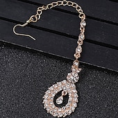 abordables Parures de Bijoux-Parure de bijoux 3 Or Strass Chrome Boucles d&#039;oreilles Collier Femmes Élégant ancien Mode Le style rétro Classique Parure de Bijoux Pour Mariage Soirée robe demoiselle d honneur