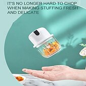 halpa Kodinkoneet-300 ml sähköinen valkosipulilihamylly mini valkosipulimurskain lihamylly pippuripippuripähkinälihamylly