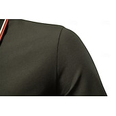 abordables Polo Élite para Hombres-Hombre Polo Trabajo Negocio Cuello Vuelto Manga Larga Ocio Cómodo Plano Bloque de Color Puro Todas las Temporadas Ajuste regular Rojo rubí Negro Blanco Azul Marino Oscuro Gris claro Verde Ejército