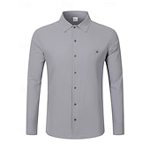 economico Camicie di lino-Per uomo Camicia Camicia di lino Camicia casual Camicia con Bottoni Camicia di cotone Semplice Vacanza Camicia hawaiana Nero Bianco Giallo Blu marino Manica Lunga Bavero Primavera Autunno