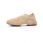 baratos Sapatos de Aulas de Dança-Sapatos de dança de prática de malha respirável para mulheres, com sola de camurça antiderrapante, calçado leve para treinamento de jazz e balé