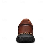 baratos Ténis para Homem-sapatos casuais masculinos marrons com cadarço e sola durável, calçados confortáveis para caminhadas ao ar livre, trabalho e uso diário
