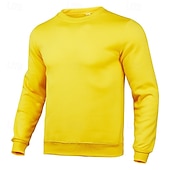 economico Felpa con cappuccio in pile-Per uomo Maglia Felpa in pile Maglione Felpa con cappuccio foderata in pile Nero Bianco Giallo Rosa Rosso Girocollo Semplice Sport &amp; Outdoor Casuale Quotidiano Poliestere Streetwear Cool