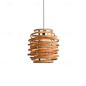 baratos Luzes da ilha-Lustre de teto moderno com iluminação LED estilo zen do sudeste asiático, luminária pendente com abajur decorativo, luminária pendente para quarto e sala de estar