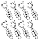 economico arti, mestieri e cucito-8 fermagli e chiusure magnetiche resistenti per collane, convertitori di fermagli per gioielli placcati in oro e argento per collane e bracciali.