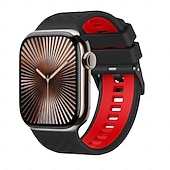 levne Řemínky na Apple Watch-Sportovní řemínek kompatibilní s Apple Watch 42 mm 44 mm 45 mm 49 mm odolný kovový řemínek s nastavitelnou kovovou sponou a silikonovým řemínkem pro iWatch Ultra 2 Series 9 8 7 SE 6 5 4