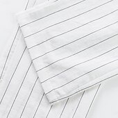 abordables Vacances-Homme Dress Pants works Pantalons en Lin Pantalons Pantalon d&#039;été Pantalons Amples Avec Poches Jambe Droite Rayé Confort Respirant Longueur complète Vacances Quotidien Fête Vacances Hawaïen Noir