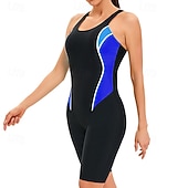 abordables Lycra de surf-Femmes Maillot de bain Maillot Anti UV Protection Solaire UV UPF50+ Sans manches Maillot de Bain Natation Surf Patchwork Été Printemps Automne