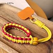 preiswerte Telefon-Lanyards &amp;amp; Handgelenkbänder-Mode Telefongurt hängen Seil lange diagonal Schultergurt hängen Kette Perle Anhänger hängen Zubehör verstellbar Hals hängen breite Stoffgurt Telefon lange Seil