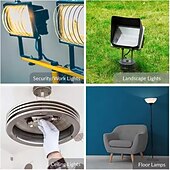 tanie Kinkiety zewnętrzne-Żarówki halogenowe R7S 100 W 150 W, typ J78 mm, żarówki T3, ściemnialne, 110 V 220 V, 3-calowe, halogenowe, dwustronne, do oświetlenia roboczego/bezpieczeństwa/krajobrazowego, 5 szt.