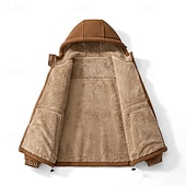 abordables Vestes Décontractées-Homme Veste d'Extérieur Veste en Polaire Veste à Capuche Formel Maison À capuche Toison Automne Hiver Couleur Unie Actif Quotidien À capuche Régulier Noir bleu marine Marron Vert Veste