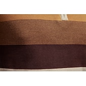 abordables Pulls et cardigans élites pour hommes-Homme Pull Tricoter Hauts Réguliers Demi-zip Bandes Rayé Col montant ancien Frais École Vacances Vêtement Tenue Printemps Automne Noir Violet S M L