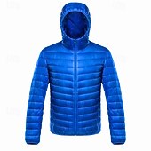 halpa Miesten untuvatakit ja parkat-Miesten Talvitakki Untuvatakki Puhujakki Pehmustettu takki Tasku 50% valkoinen ankka Loma Arki-asut Deitti Normaali Muoti Vapaa-aika Mukava Pidä lämpimänä Talvi Yksivärinen / yksivärinen Viini Musta