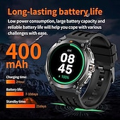 Недорогие Смарт-часы-AK17G Умные часы 1.43 дюймовый Смарт Часы Bluetooth Контроль температуры Педометр Датчик для отслеживания активности Совместим с Android iOS Женский Мужчины GPS