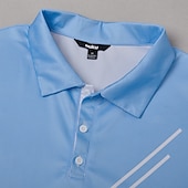 preiswerte Golfpolo für Herren-Herren Golf Linie Polo Sport-Poloshirts Kurzarm Polo-Shirts Hemden mit Kragen Lässig Athleisure Knöpfe Sommer Schwarz Rosa Blau