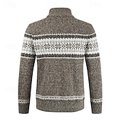 preiswerte Herren Strickjacke-Herren Pullover Kleid Pullover Strickjacke Reißverschluss-Pullover Strickpullover Gerippt Stricken Normale Oberteile Gestrickt Gerippt Einfach Stehkragen Mode Schals Geschäft Lässig Bekleidung Herbst