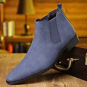abordables Botines-Botines Chelsea para hombre: botines informales de negocios para uso diario y de oficina.