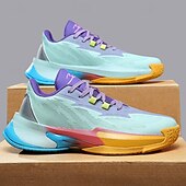 お買い得  メンズスニーカー-メンズのブラックとグリーンのスポーツスニーカー - ジム、バスケットボール、トレーニングに最適な軽量パフォーマンスランニングシューズ