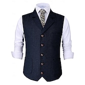 levne Blazery a vesta-Retro Řvoucí 20s 20. léta 20. století Kamizelka Velký Gatsby Gentleman Maškarní kostým Pánské předvečer Všech svatých Karneval Večerní oslava Plesová maškaráda Dospělí Vesta
