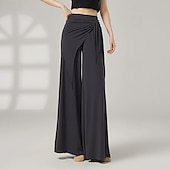 cheap Practice Wear-Activewear Pants Pure Color Splicing Women's Performance Training High Polyester