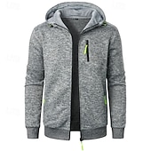 abordables Hoodie Tactique-Homme Sweat à capuche Sweat à capuche zippé intégral Sweat à capuche tactique Rouge vin Bleu Denim Noir Vert Véronèse bleu marine À capuche Uni Fermeture éclair Sport &amp; Loisir Occasionnel Quotidien