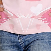 billiga Flickans 3D-djur-Flickor 3D Djur Katt T-shirt Långärmad Vår Höst Mode Grundläggande Barn 4-12 år Rund hals Utomhus Ledigt Dagligen Normal