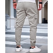 cheap Cargo Pants-Men's Cargo Pants Joggers Trousers Drawstring Elastic Waist Multi Pocket Plain Wearable Outdoor Daily Camping &amp; Hiking Fashion Classic Black Yellow