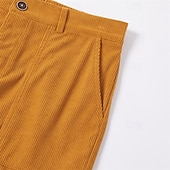 economico pantaloni casual-Per uomo Pantaloni in velluto a coste Pantaloni Pantaloni casual Tasca Bottoni Semplice Indossabile All'aperto Quotidiano Moda Classico Nero Verde militare