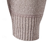 preiswerte Herren Strickjacke-Herren Pullover Kleid Pullover Strickjacke Reißverschluss-Pullover Strickpullover Gerippt Stricken Normale Oberteile Gestrickt Gerippt Einfach Stehkragen Mode Schals Lässig Alltagskleidung Bekleidung